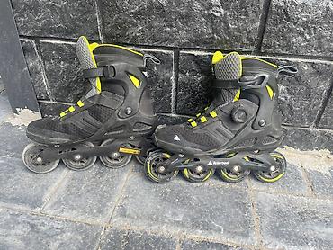 шлемы лыжные: Ролики Rollerblade MACROBLADE 84 BOA (BLACK/LIME) (Торг есть) — 1