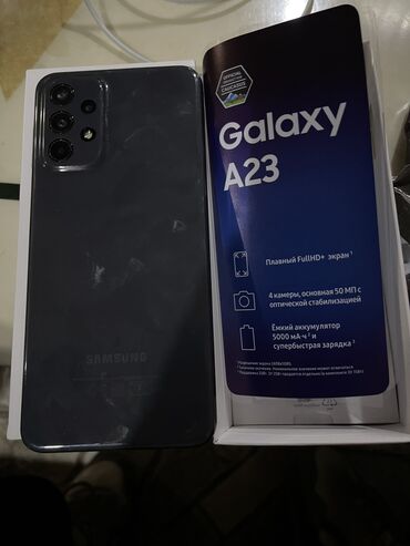 Samsung: Samsung Galaxy A23 5G, 128 GB, rəng - Boz, Barmaq izi, İki sim kartlı, Face ID