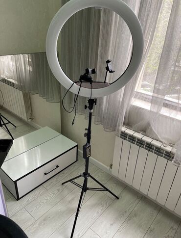 led işıq tripod: Peşəkar dairəvi LED ring işıq və tənzimlənən stativ - Böyük diametrli