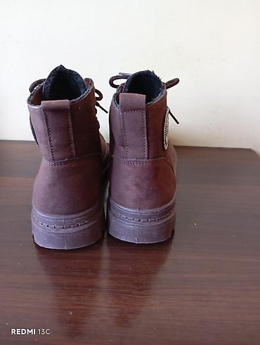 детские осенние туфли: Qəhvəyi rəngdə unisex payiz -qış botları - Material: yumşaq süet — 4