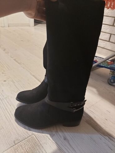 теплая обувь: Сапоги, 40, цвет - Черный