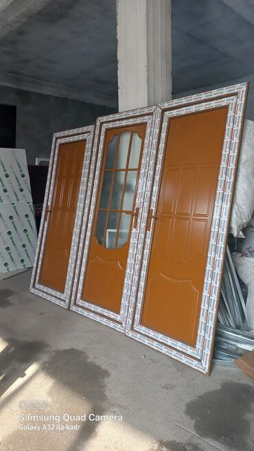 Plastik pəncərələr: Yana siyirmeli plastik qapı pəncərə Plastik və Alüminium Qapı Pəncərə — 19