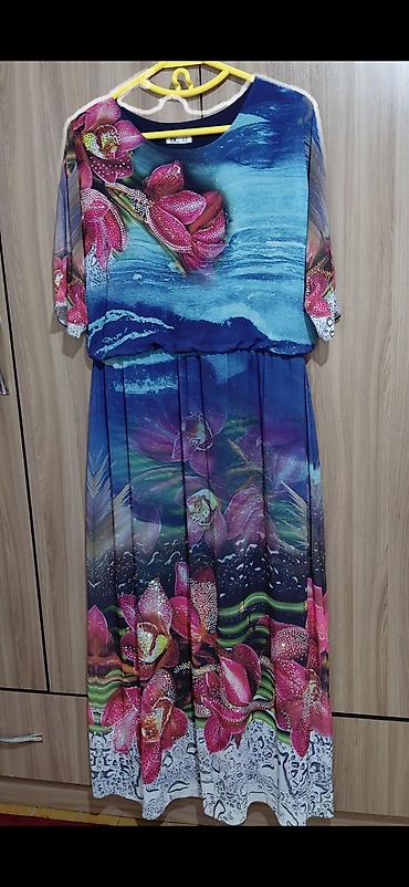 Повседневное платье, Лето, Длинная модель, Шифон, 3XL, 2XL at lalafo.kg Повседневное платье, Лето, Длинная модель, Шифон, 3XL, 2XL