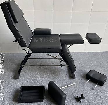 Medicinski nameštaj: Profesionalna kozmetička tatto medicinska stolica – crna — 6