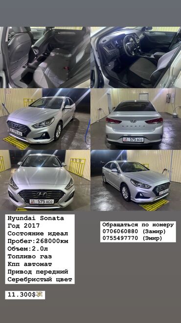 sonata new rise: Hyundai Sonata: 2017 г., 2 л, Автомат, Газ, Седан