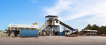 Бес фундаментный бетоносмесительный завод AJM60. Строительство