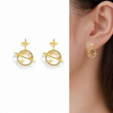 золотой серги: ✨ Очаровательные серьги «Звёздная орбита» ✨ Эти серьги в форме