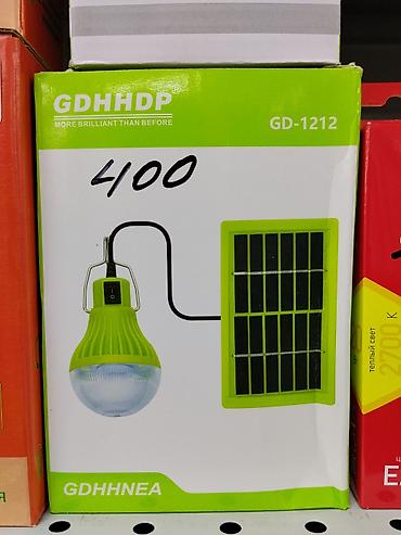 Внутренняя отделка: Светодиодная лампа с солнечной панелью GDHHDP GD-1212. Комплект — 1