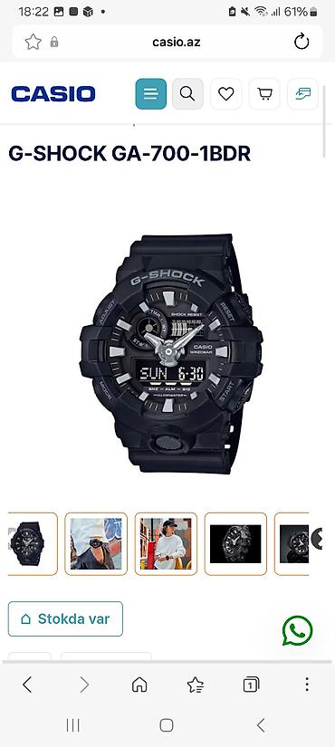 saat satisi: İşlənmiş, Qol saatı, G-Shock, rəng - Qara — 6