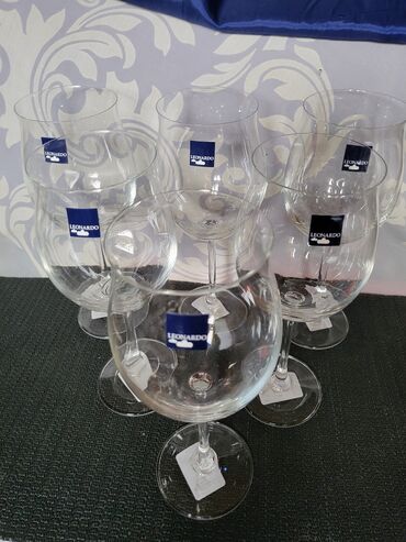 Čaše: Case kristalno staklo vintaz,nove Leonardo za vino. Case tanak — 10