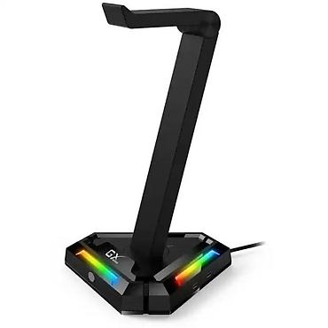 duplim: Stalak za slušalice GX sa RGB osvetljenjem i USB hubom - — 5