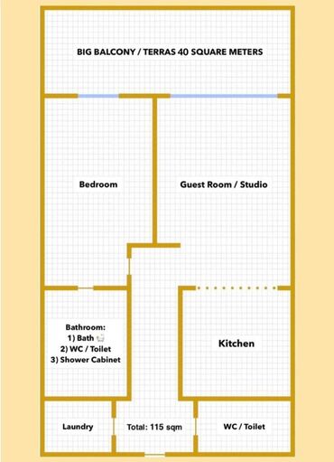 Uzunmüddətli kirayə mənzillər: WhatsApp la əlaqə saxlayın. Port Baku Residence BIG TERRACE Crescent — 22