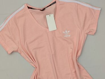 różowa koszulka niemiec: Adidas, T-shirt damski, rozmiar L