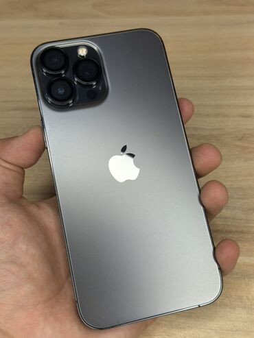 Apple iPhone: IPhone 13 Pro Max, Б/у, 128 ГБ, Графит, Защитное стекло, Чехол, 100 % — 1