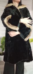 Krzneni kaputi: One size, Sa postavom, bоја - Crna — 6