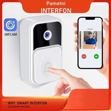 Foto i video kamere: WiFi video zvono za vrata IP kamera video Interfon Cena 2990 din Jasan