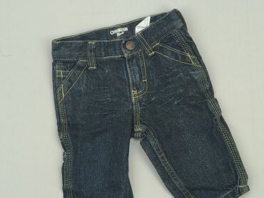 beżowe spodnie jeansy: Spodnie jeansowe, OshKosh B'gosh, 0-3 m, stan - Bardzo dobry