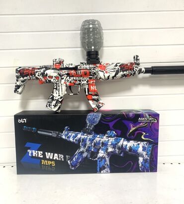 купить ак 47 стреляющий орбизами: Игрушечный автомат-бластер "THE WAR" MP5 MTL-2 с гранатой-магазином и