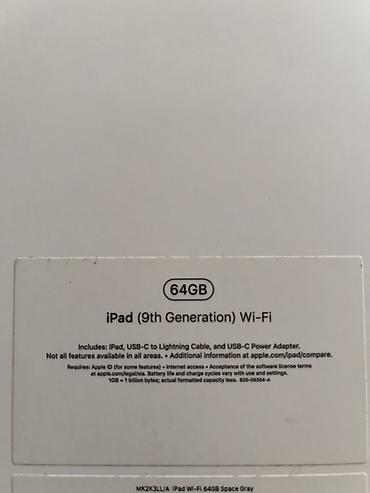 куплю холодильник бу в рабочем состоянии: Apple iPad 9-cu nəsil, Wi‑Fi, 64 GB (Space Gray) Xüsusiyyətlər: - — 4