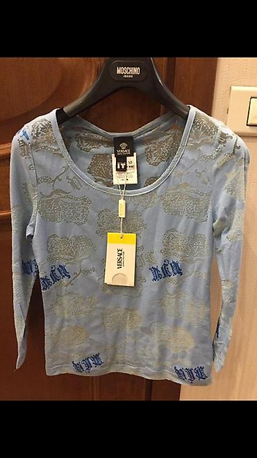 versace klon: Versace Jeans Couture qadın köynəyi - Rəng: açıq mavi - Naxış: bütün — 2