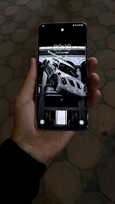 сломанные телефон: Samsung Galaxy A80, Колдонулган, 128 ГБ, түсү - Саргыч боз, 2 SIM