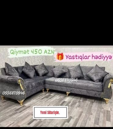 Masa və oturacaq dəstləri: Künc divan, Yeni, Açılan, Bazalı, Parça, Şəhərdaxili pulsuz çatdırılma