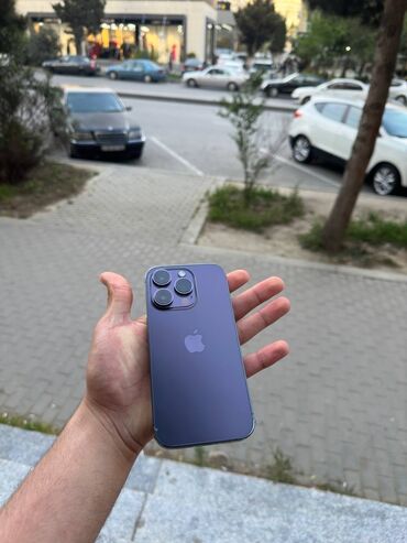 Apple iPhone: IPhone 14 Pro, 256 ГБ, Deep Purple, Отпечаток пальца, Face ID