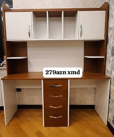 sederek is: İki rəngli yazı/iş masası – üst hissəsi rəfli və qapalı şkaflı model — 1