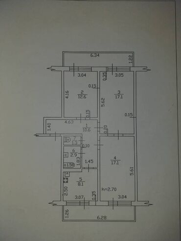Köhnə tikili: Sumqayıt, 3 otaqlı, Köhnə tikili, 82 kv. m — 18