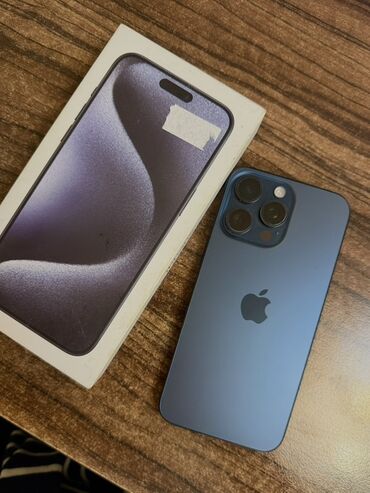купить айфон 15 про 256: IPhone 15 Pro, Колдонулган, 256 ГБ, Blue Titanium, Куту, 89 %
