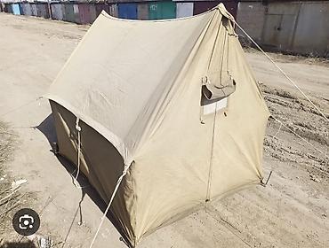 kamp çadırları: Sovet dövrünə aid klassik turizm çadırı - Tip: A-şəkilli, iki meşəli — 3