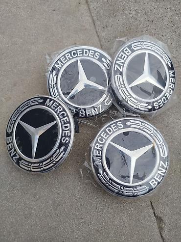 xrom disk: Mercedes-Benz təkər mərkəz qapaqları (hub cap/center cap) – 4 ədəd — 1