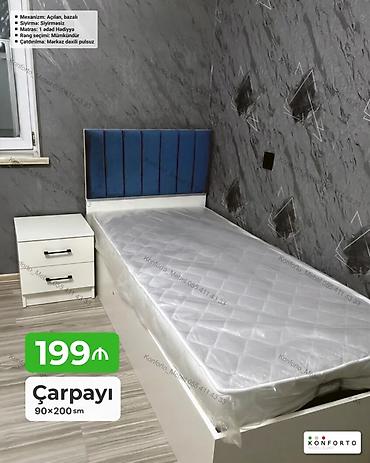 matraş: Çarpayı – 90×200 sm - Mexanizm: açılan, bazalı (yuxarıdan qaldırılan — 1