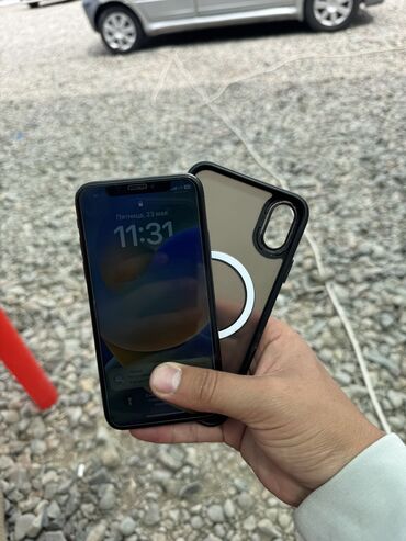 айфоны в кредит: IPhone X, Б/у, 128 ГБ, Black Titanium, Защитное стекло, Чехол, 100 %