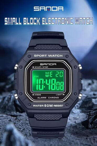 часы спортивные противоударные водонепроницаемые: Часы Sanda 2156 (аналог Casio w218h) Функции: будильник, секундомер