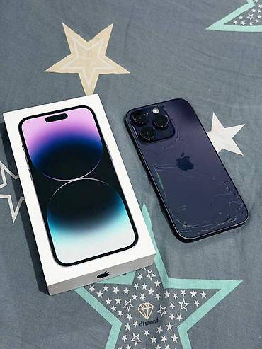 IPhone 14 Pro, Б/у, 256 ГБ, Deep Purple, Коробка, 82 %