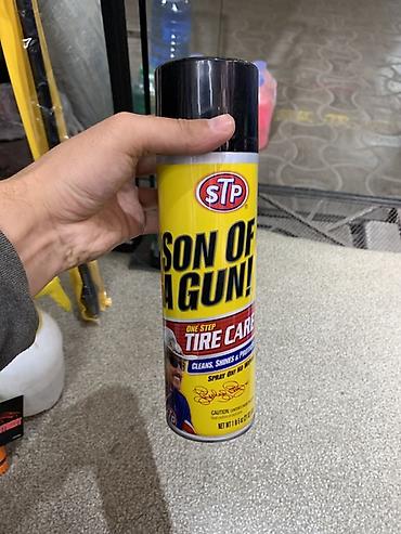 на колеса: Аэрозоль для ухода за шинами STP Son of a Gun! One Step Tire Care. - — 1
