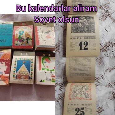 Kitablar, jurnallar, CD, DVD: Təqvim alıram Куплю отрывные календари только советские с