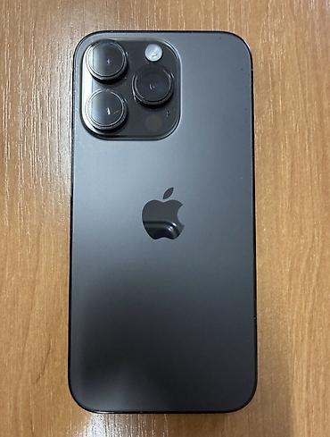 бэушный iphone: IPhone 14 Pro, Б/у, 128 ГБ, Black Titanium, Зарядное устройство, Защитное стекло, Чехол, 84 % — 1