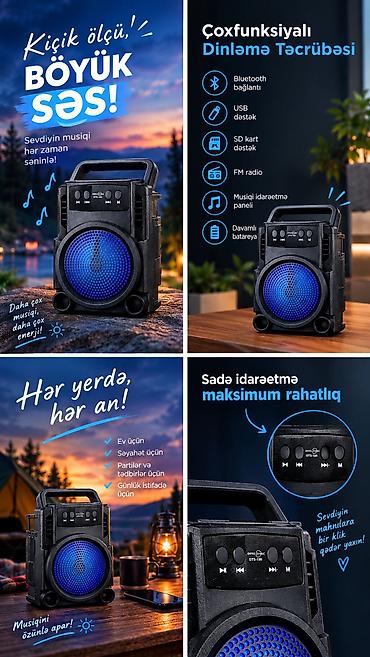 coolplay 8000: Yeni Kolonka, Növ - Portativ, rəng - Qara — 1