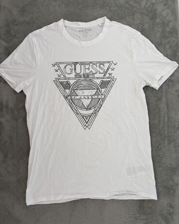 novogodišnje majice: Men's T-shirt Guess, L (EU 40), bоја - Bela