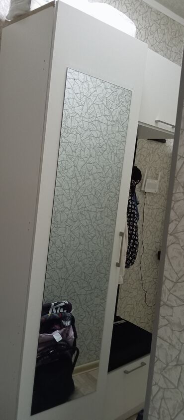 пластиковые окна в баку цена: Dəhliz üçün çoxfunksiyalı giriş mebeli - Rəng: ağ - Komplekt: güzgülü