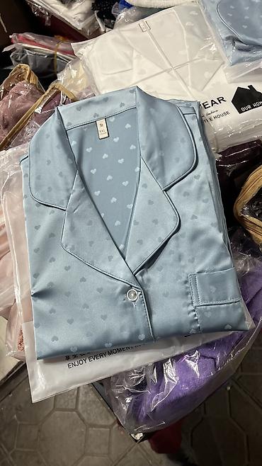 Пижамы: Шелковая пижама - Модель: классический комплект из атласного шелка с — 14