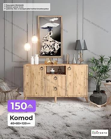 Komodlar: Komod – 40×80×120 sm - Material: 18 mm laminat - Rəng seçimi — 1