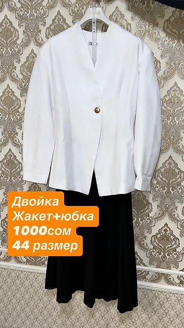 Женская одежда: Костюм с юбкой, Модель юбки: Плиссе, Миди, Пиджак, Made in KG — 7