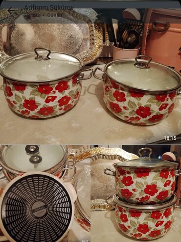 Qrafinlər və səhənglər: Şüşə salat qabları dəsti – 3 ədəd - Material: şəffaf qalın şüşə - — 11