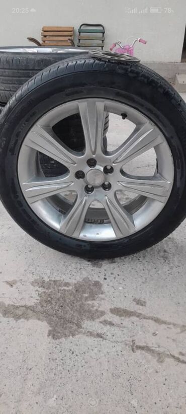 шины r16 225 50: Дөңгөлөктөр монтажда 215 / 55 / R 18, Жай, Колдонулган, Комплект, Жеңил унаалар, Куйма, тешиктери - 5