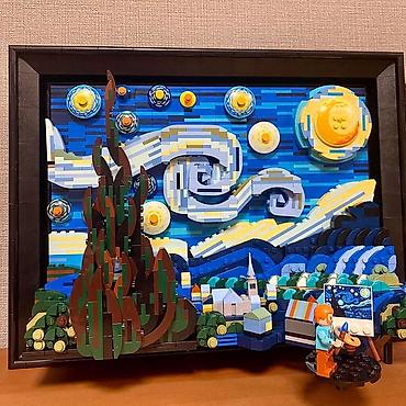Сүрөттөр жана портреттер: LEGO Art “Звёздная ночь” — объёмная интерпретация картины Винсента ван — 4
