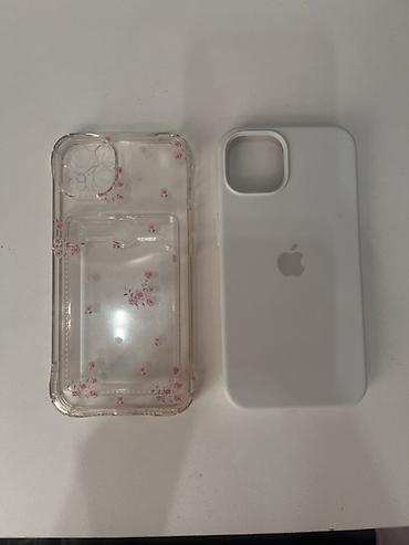 Набор чехлов для iPhone 13: силиконовый чехол Apple и прозрачный чехол