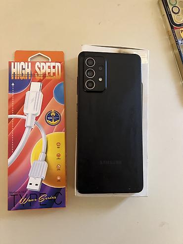note 7 samsung: Samsung Galaxy A52, 128 GB, rəng - Qara, Sensor, Face ID — 10
